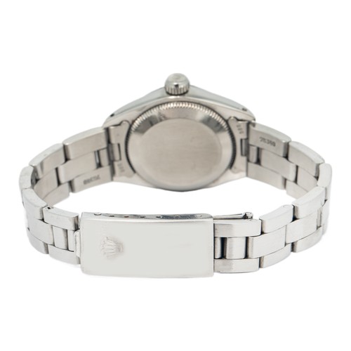 Rolex Oyster Perpetual 6718 Stainless Steel Black Dial Auto Lady's Watch 25mm - Picture 4 of 6