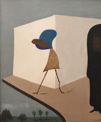 Meret Oppenheim : Little Ghost Eating Bread Surrealist Figurative Art Print 1934