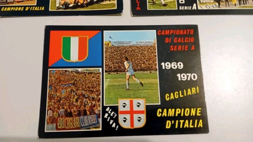 Lotto Cartoline Cagliari Calcio Campione D'Italia + Altre Gigi Riva - Foto 6 di 7