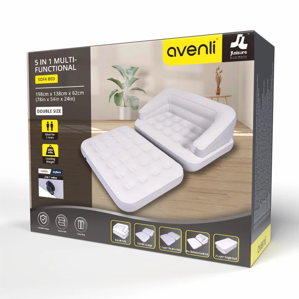 Luftsofa Schlafsofa Sofa Schlaffunktion aufblasbar Couch Luftbett Luftmatratze - Bild 3 von 4