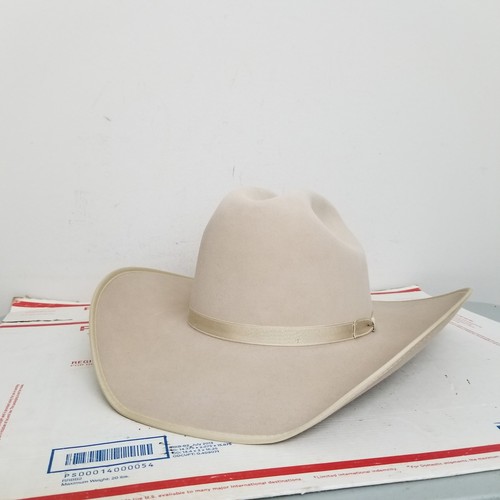Resistol Cowboyhut Größe 7 1/4 beige hellbraun 4x Biber selbstkonform lang oval