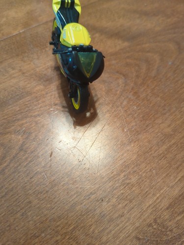 Mattel V3137 Hot Wheels 1:18 Street Power Turbo Bike Motorcycle Yellow Black - Picture 10 of 22