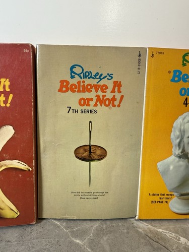 Vintage Ripley's Believe It Or Not Books 1950s- 1970s VERY GOOD Series 4 7 20 22 - Foto 4 di 10