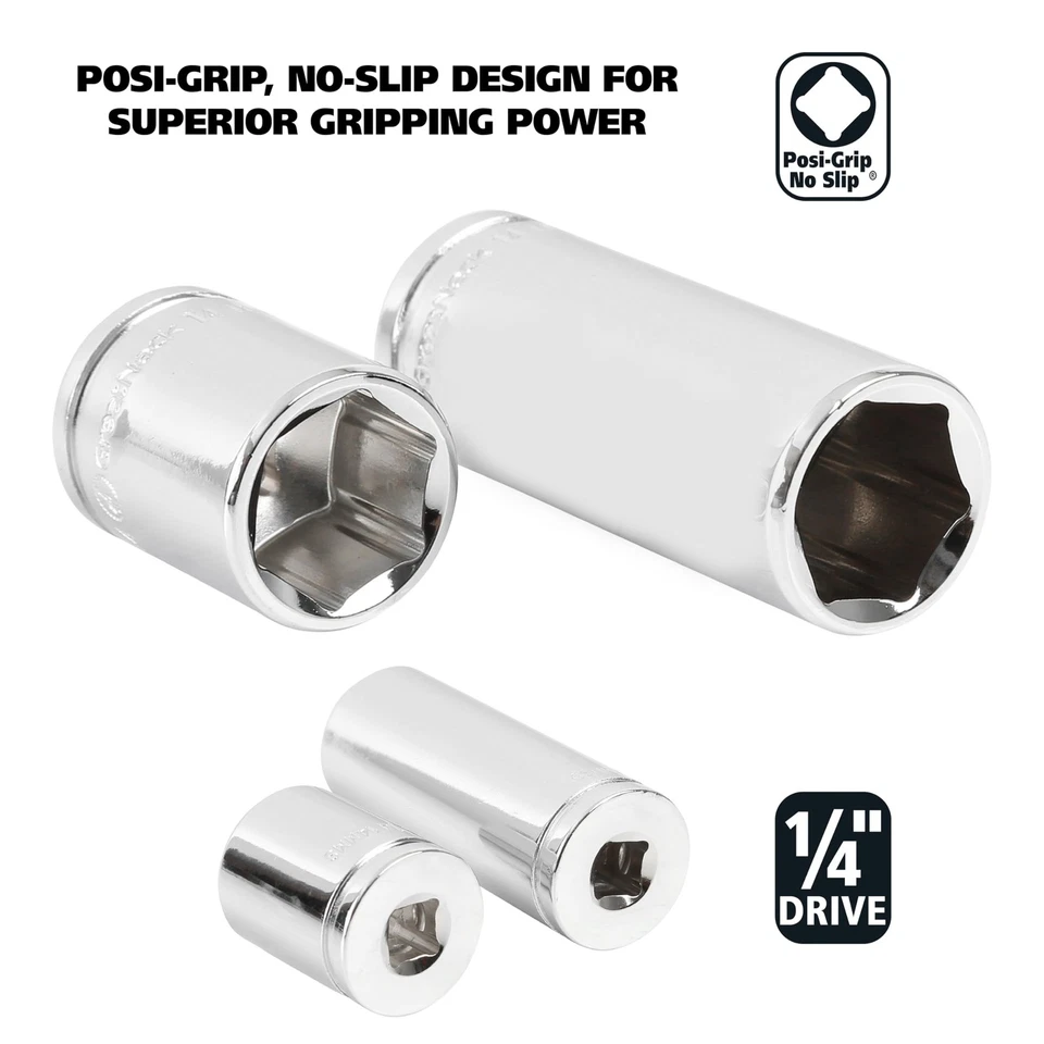 GreatNeck 18622 Metric Socket Set, 1/4 Inch Drive, 24-Piece, Homeowner & Mech... - Image 3 of 4