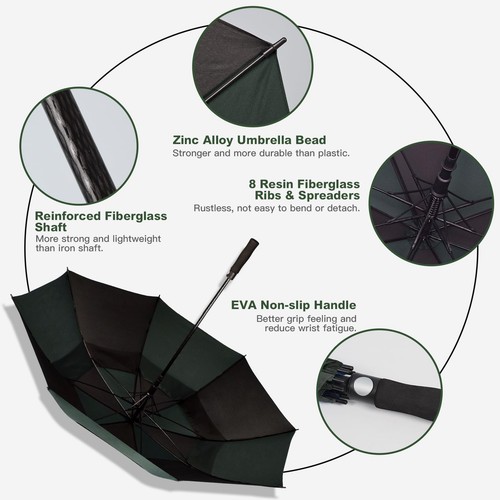 Trenovo Automatic Open Golf Umbrella, 47/54/62/68/72 Inch Extra Large Umbrell... - Picture 5 of 7