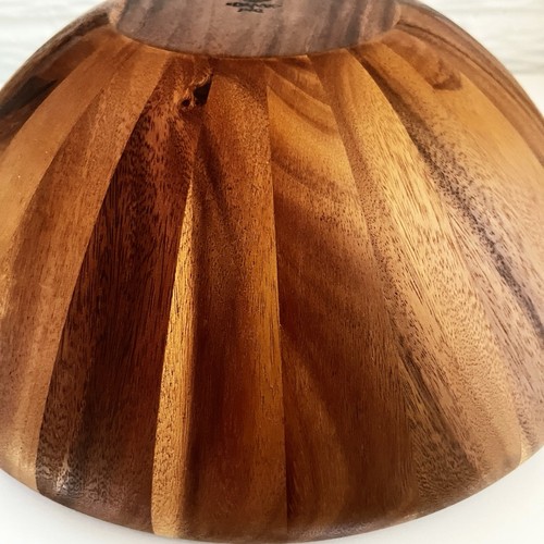 DANSK JHQ Large Staved Teak Wood Salad Serving Bowl 16" Jens Harald Quistgaard - Picture 8 of 9