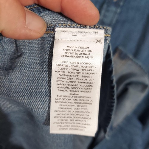 Polo Ralph Lauren Shirt Womens 10 Denim Long Sleeve Button Up Western Classic - Picture 8 of 10