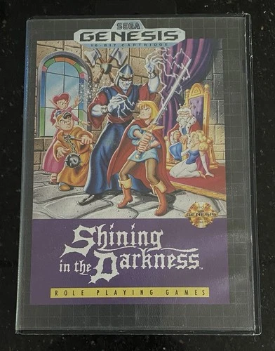 Shining in the Darkness Sega Genesis Box Only Excellent Condition Rare Vintage