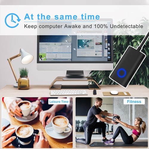 2-In-1-USB-Maus-Jiggler Nicht Nachweisbarer Mausbeweger Automatischer Compu8001 - Afbeelding 5 van 8