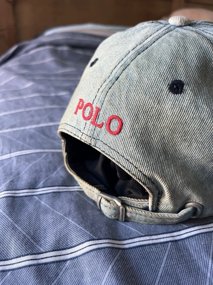 Vintage Ralph Denim Lauren Polo Adjustable Baseball Cap