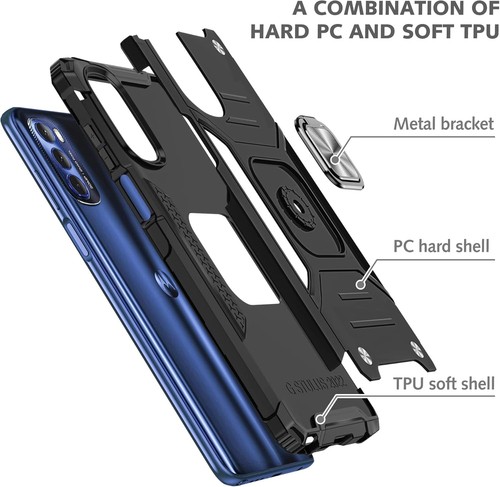 Moto G 5G 2022 - Confezione da 2 Gradi Militari Doppio Antiurto Nero - Foto 4 di 6