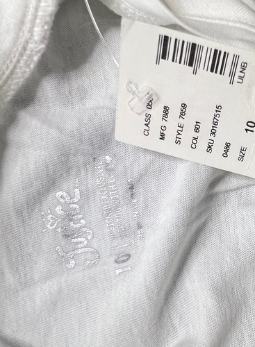 Justice T-Shirt Mädchen Größe 10 Jugend weiß Ultra Squad Glitzer lila kurzarm - Bild 8 von 23
