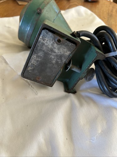 Antike Vintage grüne Metall Industrial verstellbare Schreibtisch Tischlampe - funktioniert - Bild 10 von 11