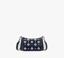 NWT Spade Leather Double Up Daisy Dot Crossbody KH149 Parisian Navy Multi