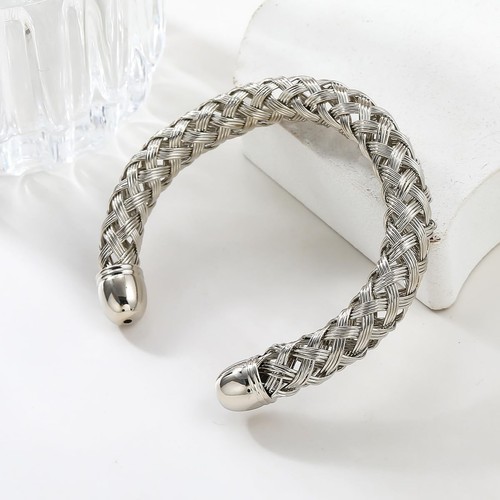 2 Stück Minimalistische Armmanschette für Damen - Gold Silber Armmanschette Oberarm, verstellbar A - Bild 5 von 7