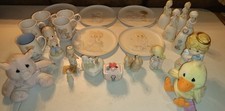 Huge Lot Of 27 Pc. Precious Moments Figurines, Plates, Bells, Animals More Wow