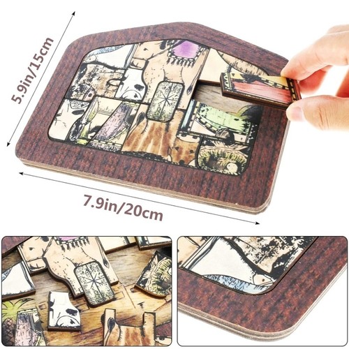 Wooden Jesus Nativity Puzzle Statue Ornament Decoration Christmas Birthday Gift - Picture 4 of 10
