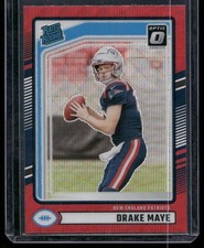 2024 Donruss #379 Drake Maye Optic Rated Rookies Preview Red Wave