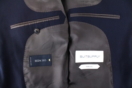 SUITSUPPLY Napoli Men'S Blue Blazer UK46L Woolen Single-Breasted Regular Fit - Picture 5 of 7