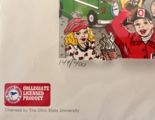 Charles Fazzino Ohio State Buckeyes 3D Artwork “Saturday Afternoon In The Shoe” - Picture 2 of 16