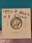 1940 P Mercury Head Dime 90% .900 Silver US 10 Cent  CLEAR DATE ,    SILVER COIN