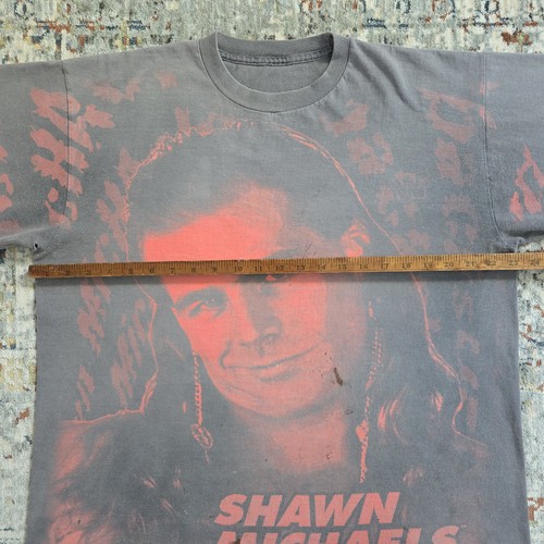 VTG 90s Shawn Michaels WWF AOP 1995 T Shirt XL All Over Print Wrestling Faded - Picture 8 of 9