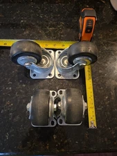 COLSON Heavy Duty Swivel Castor Rubber 3" x 1½ Wheel Table saw dolly 2 Fixed