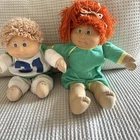2 Vintage 1980's Cabbage Patch Kids Dolls Boy & Girl w/ Original Outfits