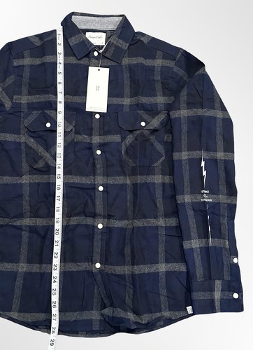 Sovereign Code Shirt Mens Small Plaid Flannel Pearl Snap Long Sleeve Casual - Picture 5 of 6