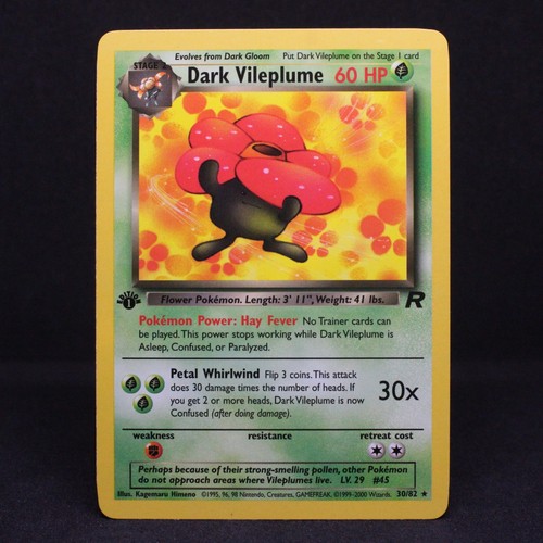 🔥 1ST EDITION DARK VILEPLUME NON HOLO RARE | TEAM ROCKET 30/82 NEAR MINT NM 🔥 - Picture 1 of 3