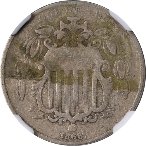 1866/1866 Shield Nickel Rays NGC VG10 FS-302 Nice Eye Appeal Nice Strike