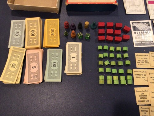 Vintage Circa 1940's Original Monopoly Board Game Parker Bros - Collectible - Picture 4 of 9