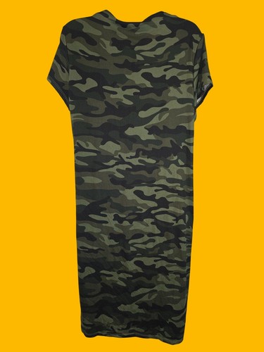 Absolutely Love It T-Shirt-Kleid Größe 2X grün Camouflage Kurzarm - Bild 2 von 6