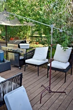 Original MOLE RICHARDSON 8' Light Stand w/Boom Arm accessory