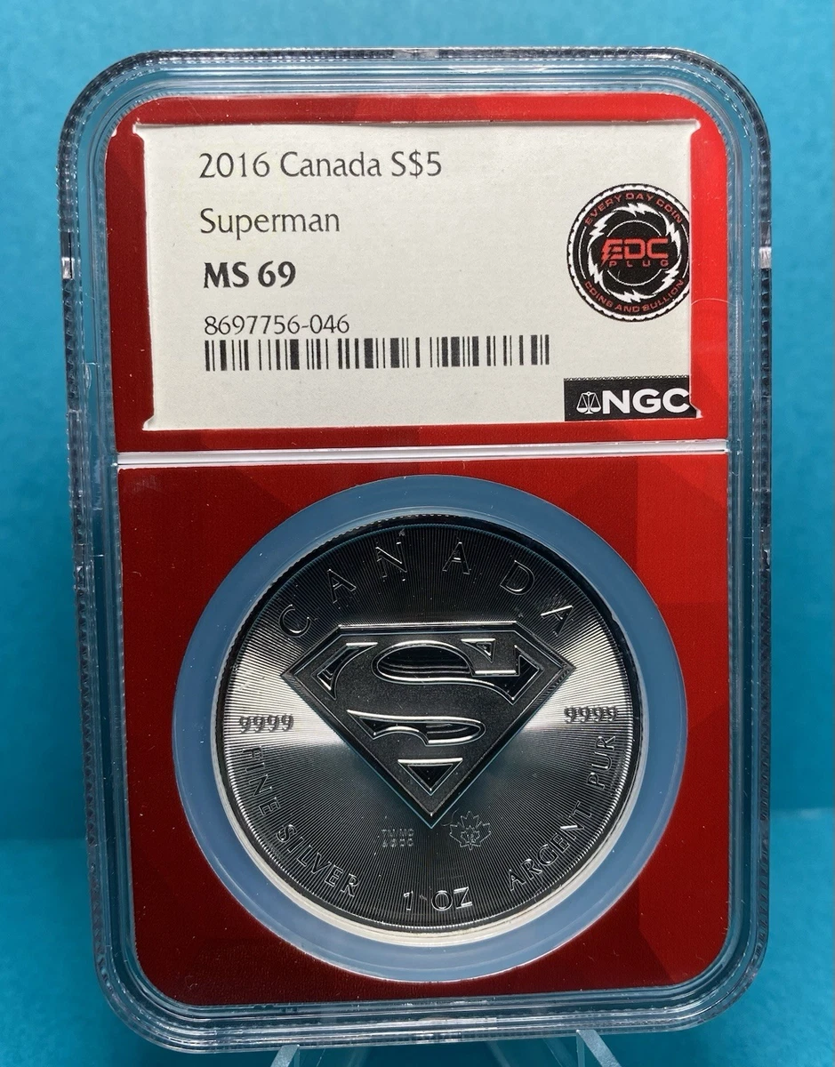 Canadian Maple Leaf MS 69 Graded 2016 Silver Bullion Coins for