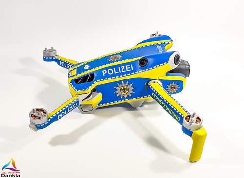DJI MINI 4 PRO - SKIN - DESIGN: POLIZEI* + 10x Akku- sowie DJI RC2 + RC-N2 Folie - Bild 5 von 9