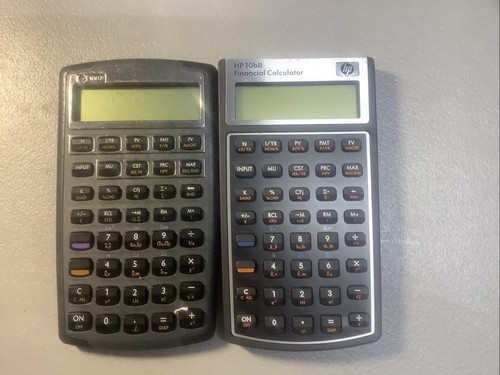 Hewlett Packard HP-10BII & HP-10Bll Financial Calculators W/New Batteries - Picture 1 of 5