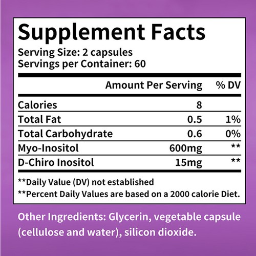 MYO7 & D L-Inositol 120 Cápsulas-Salud de la Mujer-Salud Ovárica - Imagen 2 de 11