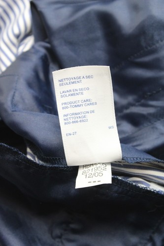 TOMMY HILFIGER St Lucia Capri Trousers Women's (UK) 4 Zip Fly Pinstriped Logo - Picture 8 of 8