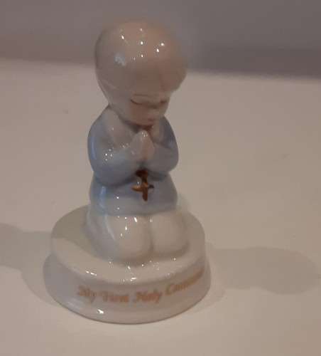 La Mia Prima Comunione Porcellana Ragazzo Cattolica Preziosa - Foto 1 di 6