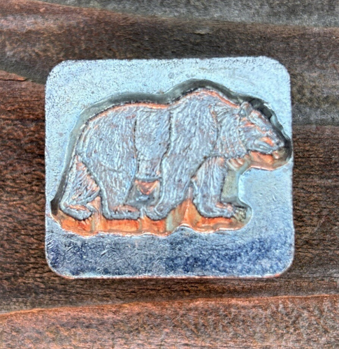 Herramienta de estampillas de cuero de 1" para oso pardo Craftool Co 1986 descontinuado EE. UU. 8367 - Imagen 2 de 3