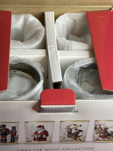 Gafas dobles antiguas Williams Sonoma Twas the Night Before Christmas ~A1 - Imagen 4 de 8