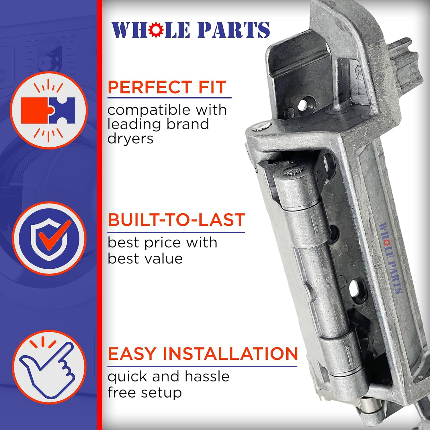 Dryer Door Hinge Part W10310366 & Compatible with Some Amana