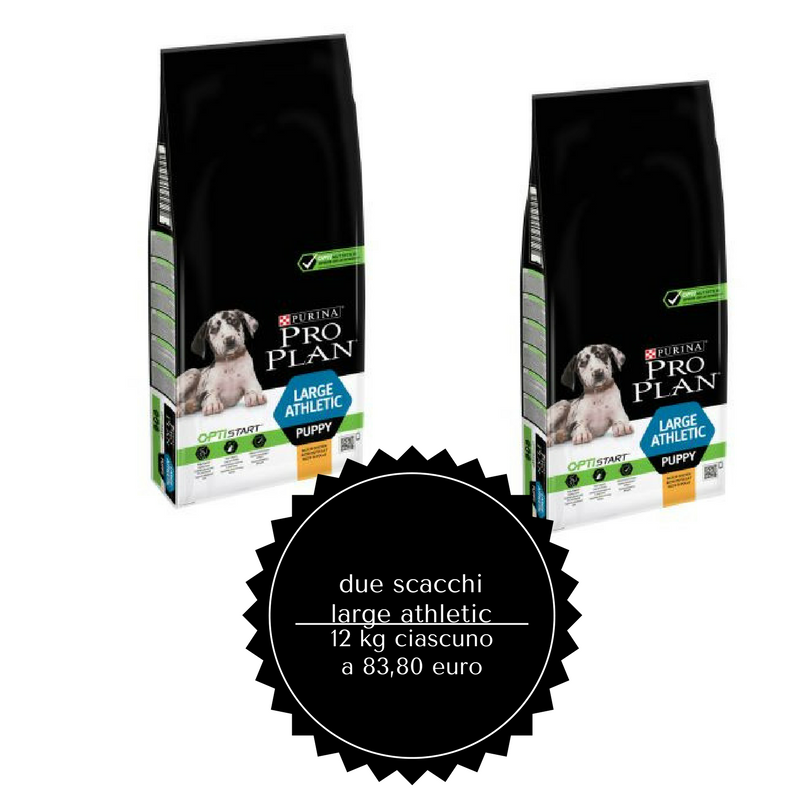 Cibo per cuccioli di cane, large Athletic puppy, Pro plan 12kg Cibo per cuccioli di cane, large Athletic puppy, Pro plan 12kg