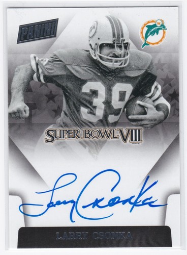 Larry Csonka 2015 Panini Super Bowl Signatures Auto VIII Miami Dolphins HOF