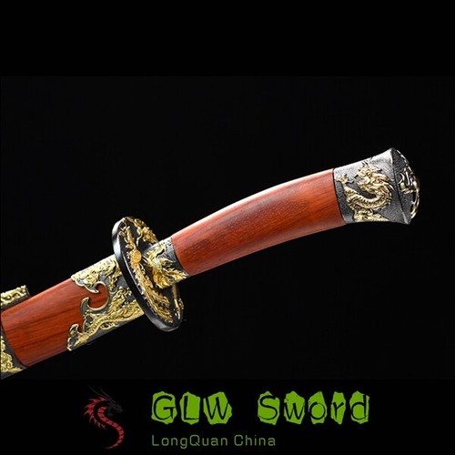 Chinese Traditional swords Handmade Antique Qing Dao Sword like Forged Damascus - Picture 6 of 11