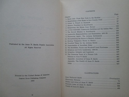 JOURNAL OF JESSE N. SMITH 1834-1906 The Life Story of a Mormon Pioneer 1953 HC - Picture 7 of 12