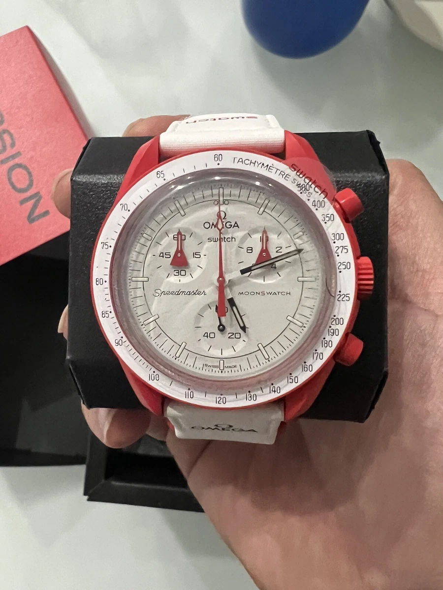 OMEGA x Swatch Speedmaster Moonswatch Unisex Adult White Watch SO33R100
