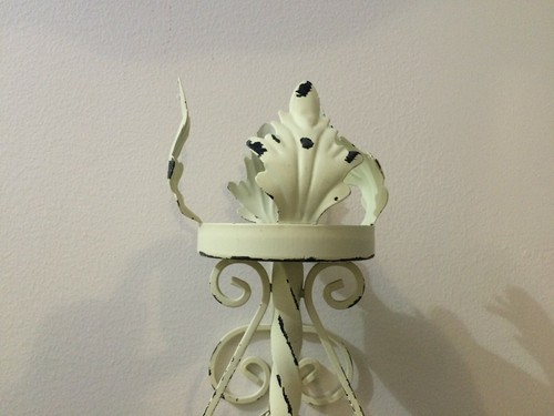 Aplique de pared de metal huracán antiguo vintage para velas soporte votivo decoración - Imagen 6 de 6