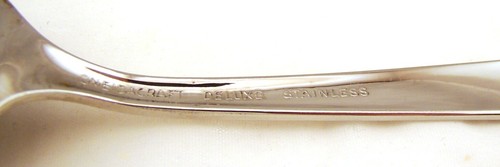 Oneida Oneidacraft Deluxe Stainless Steel ACCENT Lot of 2 Oval Soup Spoons - Picture 6 of 6